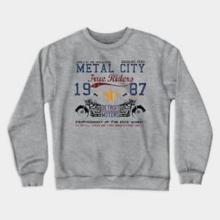 rusty motorcycle mechanic sign Crewneck Sweatshirt